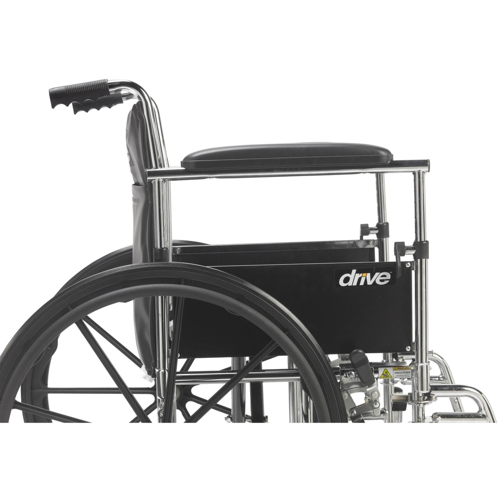 Chrome Sport Wheelchair with Elevating Leg Rests T329