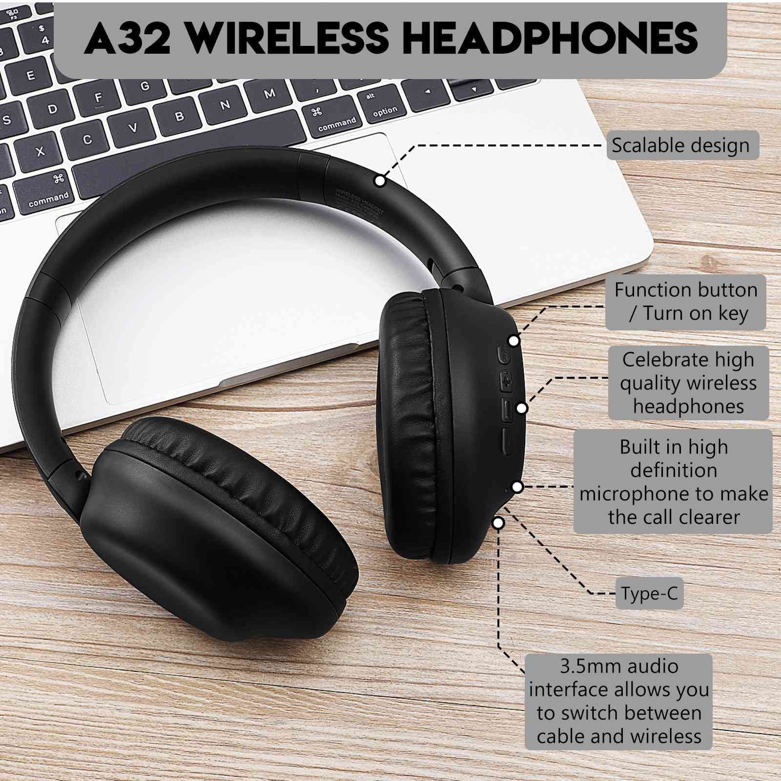 Wireless Bluetooth Over The Ear Headphones with Mic A276313