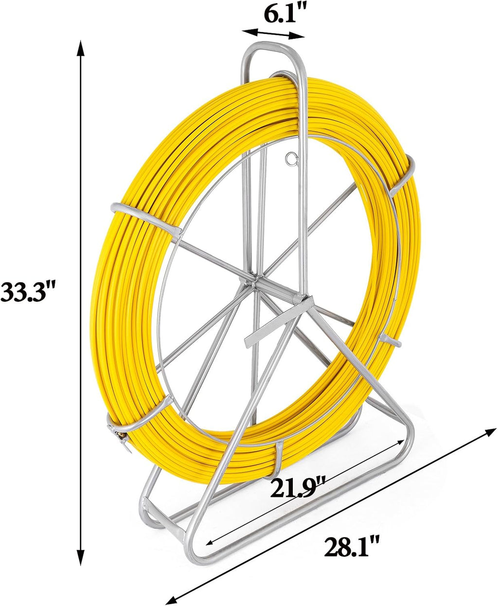 Fiberglass Fish Tape 6MM 656FT with Steel Reel Stand M111277