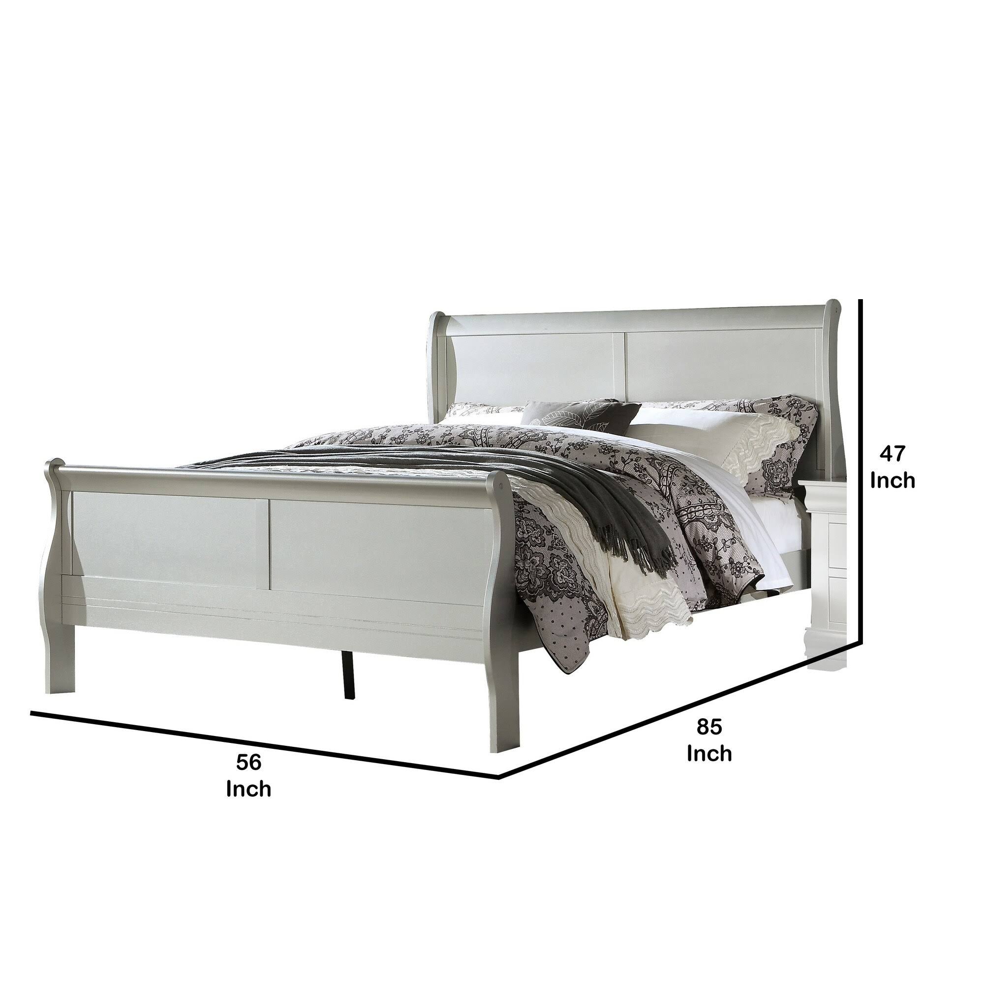 Silver Full Size Bed X38671