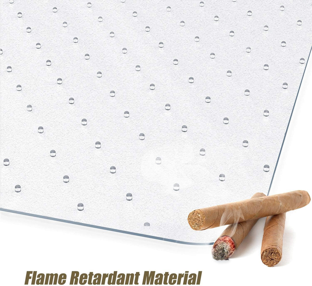 Transparent Office Chair Mat for Carpets with Studs (36 X 48 Rectangle) O47533