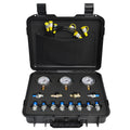 Hydraulic Pressure Test Gauge Kit with 12 Couplings, 3 Test Hoses, 3 Pressure Gauges F2674