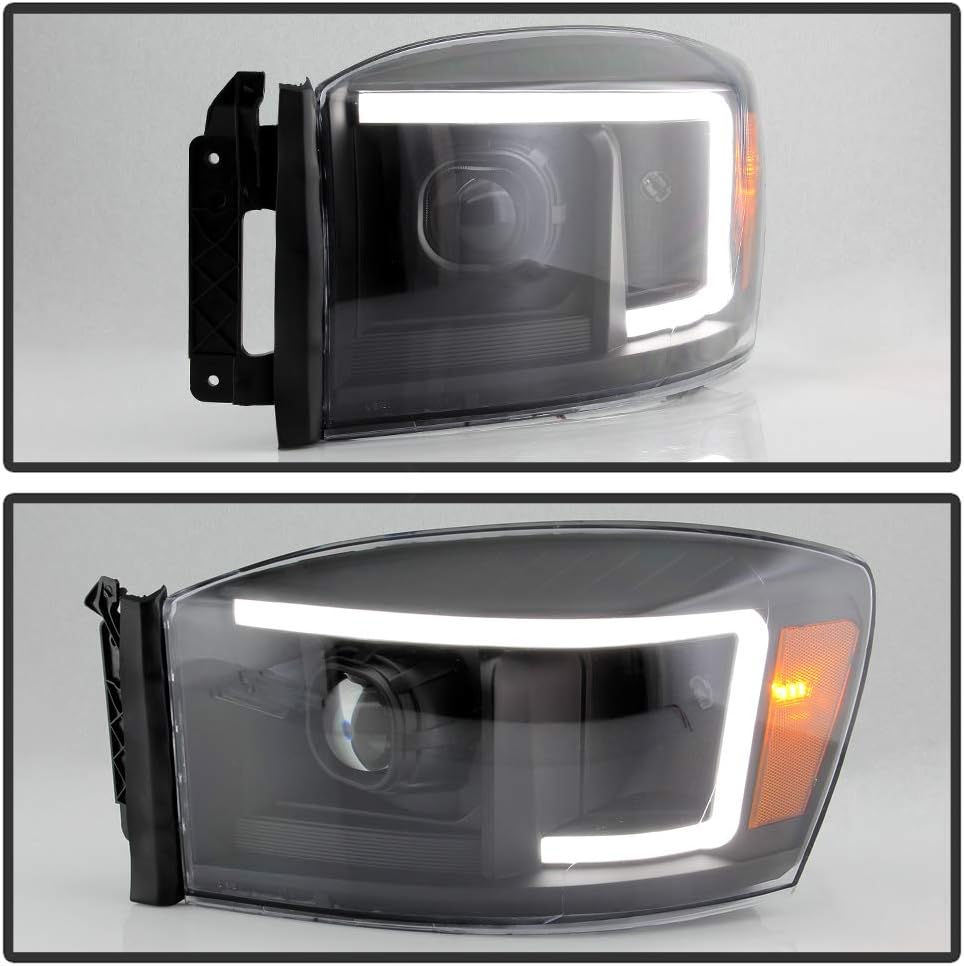 Black Housing LED Projector Headlights for Dodge Ram 1500 2500 3500 Pickup D725