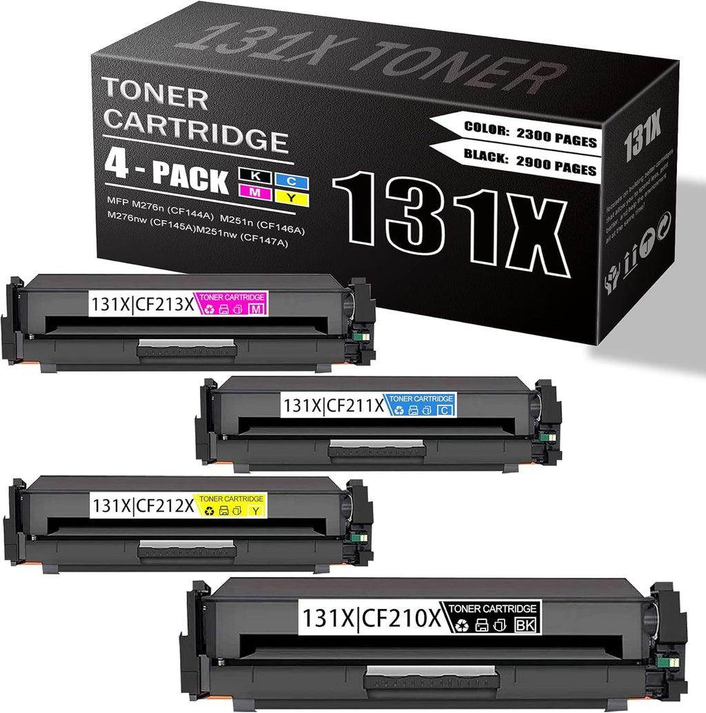 4 Pack Compatible Toner Cartridge for HP Printer C68138
