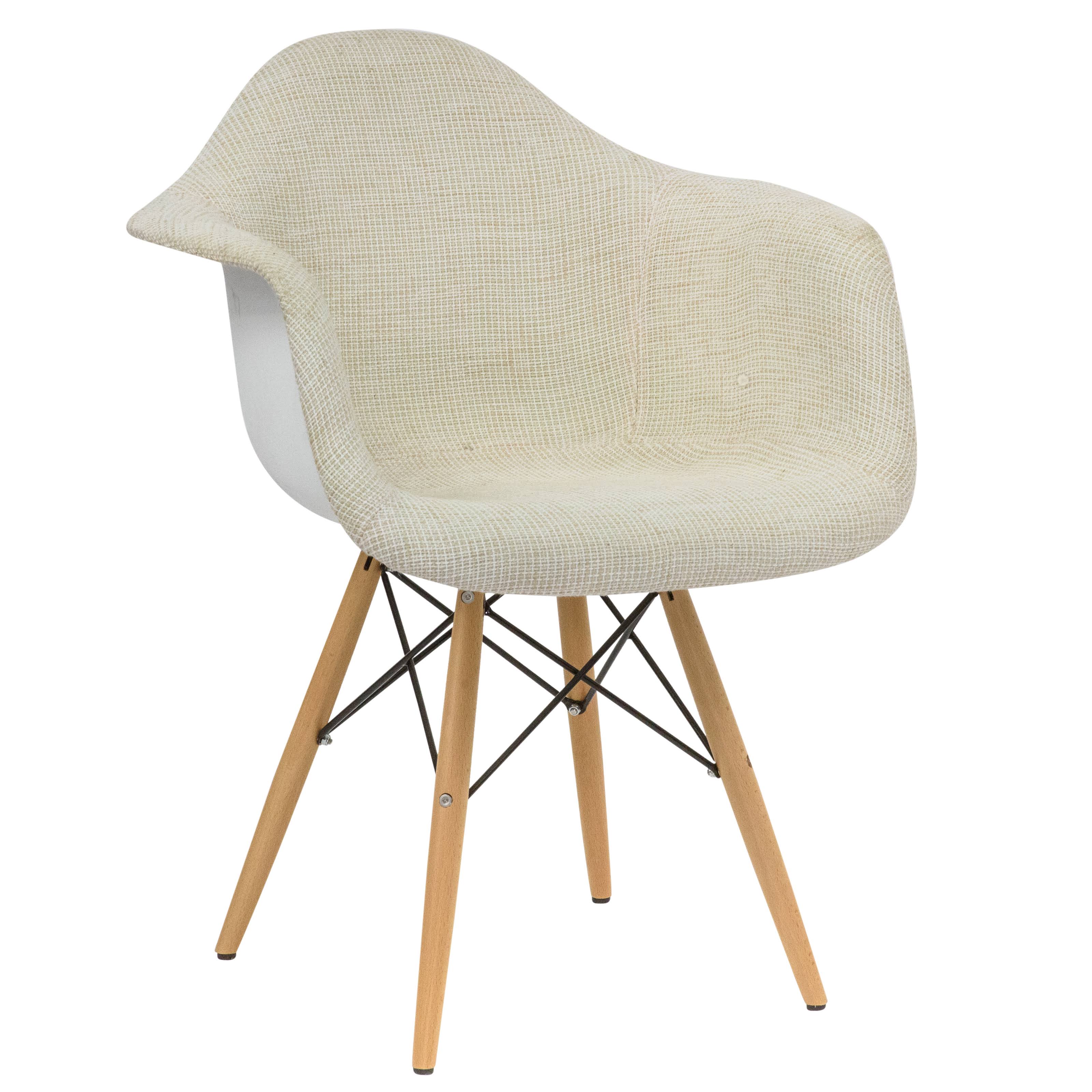 Beige Fabric Accent Chair F7649