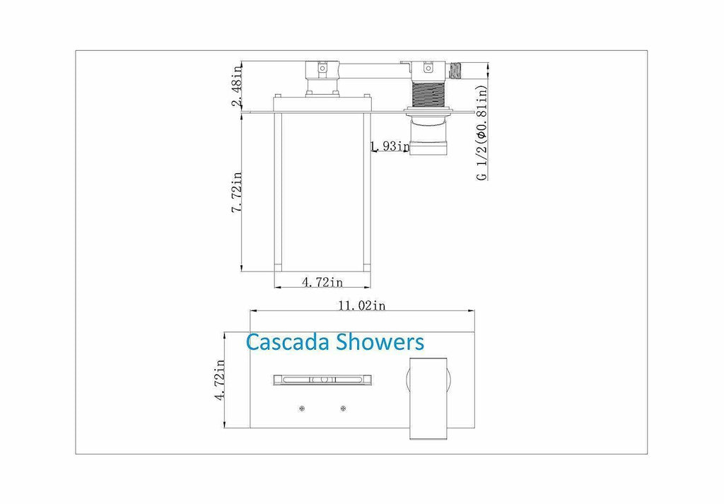 Chrome Finish LED Waterfall Bathroom Faucet O99204