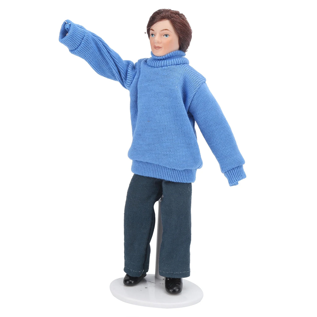 Porcelain Dollhouse People with Rotatable Limbs C664700