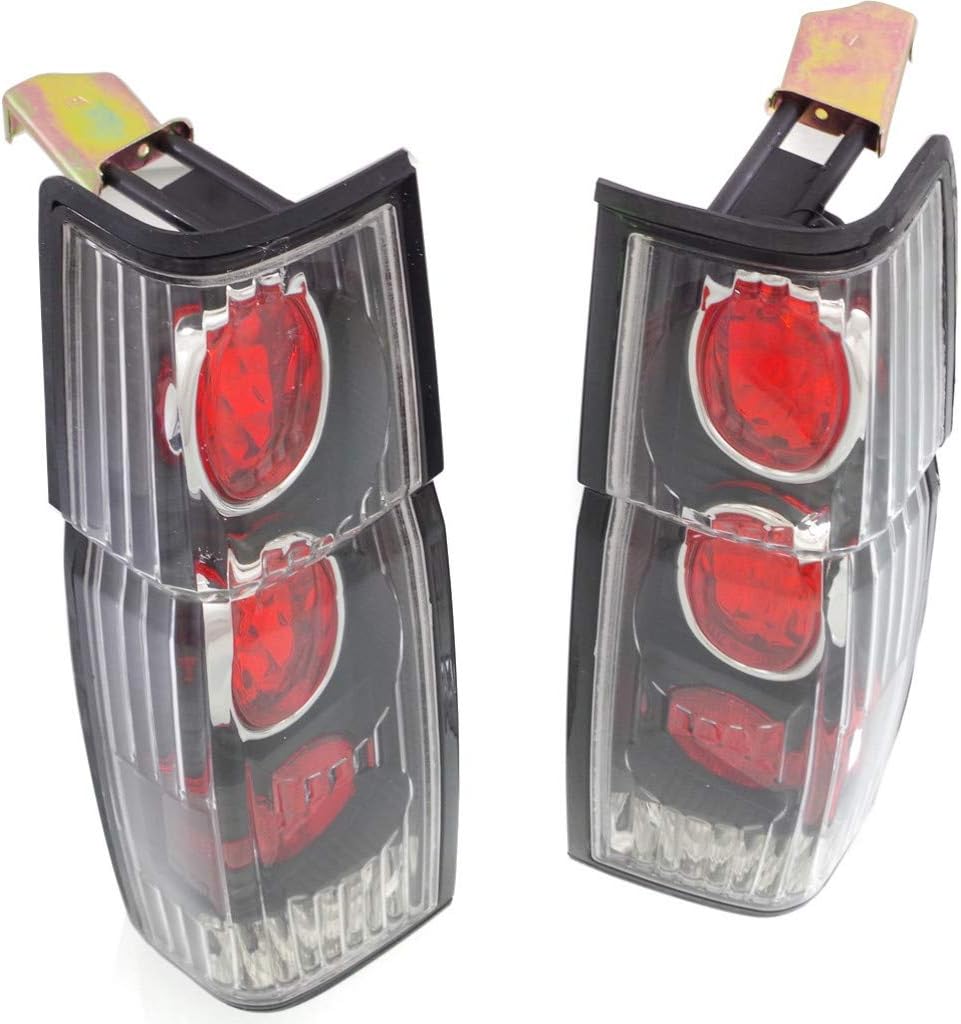 Black Clear Lens Tail Light Assembly for Nissan D21 W449