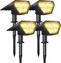 38 LEDs 2-in-1 Solar Security Lights Outdoor Waterproof (4 Pack Warm White) Q2750