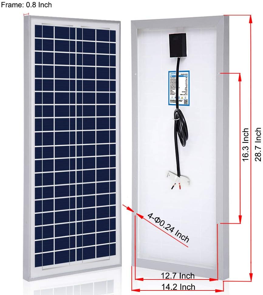 35W 5A 12V Polycrystalline Solar Charge Kit with USB 5V Output L520021