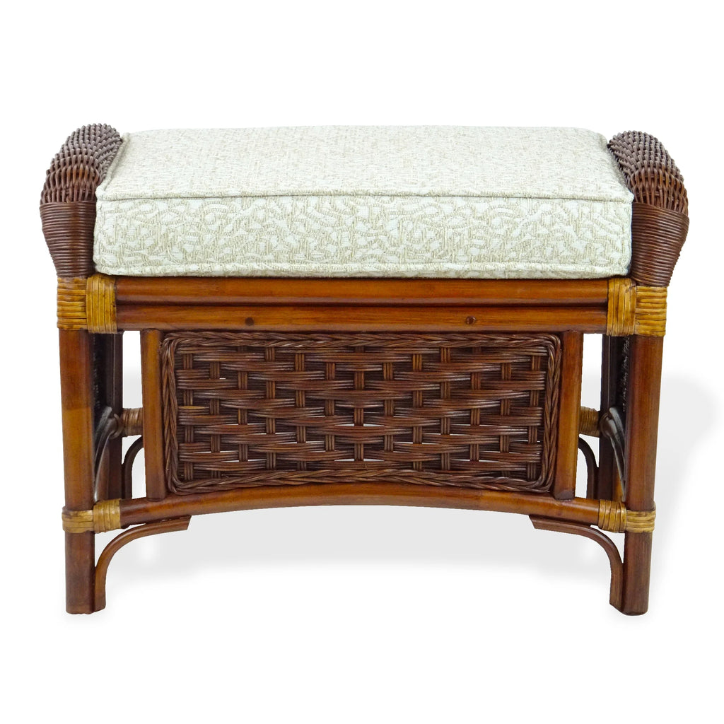 Natural Rattan Ottoman with Cushion U971