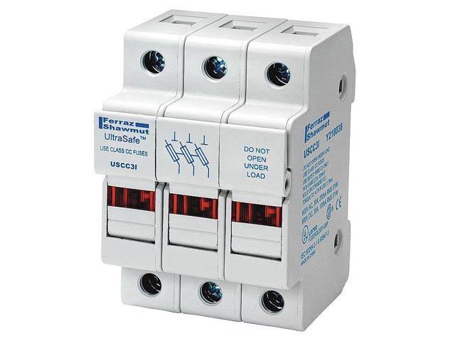 3 Pole 30A Indicating Fuse Holder R7164