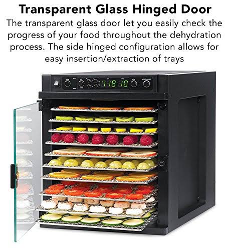 Digital Food Dehydrator with Stainless Steel Trays E100