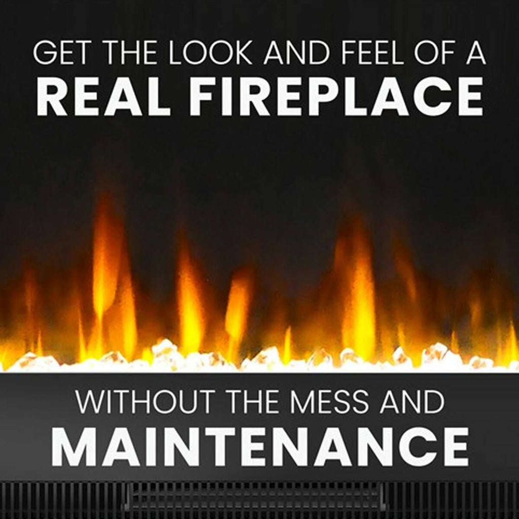 Black Wall-Mount Electric Fireplace K167