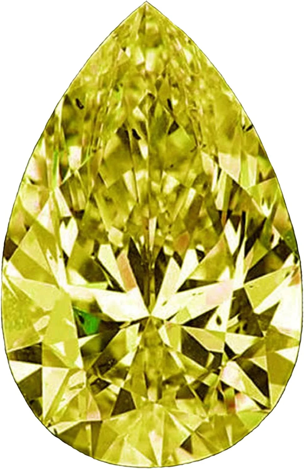 5.83 Ct Pear Cut Loose Moissanite Fancy Canary Yellow Stone P935963
