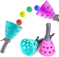 Pop-Pass-Catch Ball Game with 2 Catch Launcher Baskets and 4 Balls E2337