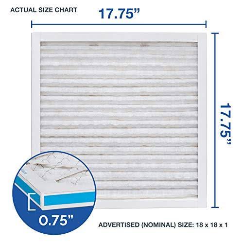 18x18x1 MERV 11 Pleated Air Filter, Box of 4 F91345