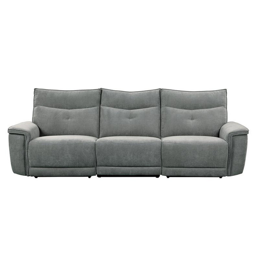 3-Piece Wood & Fabric Sofa in Dark Gray K7809