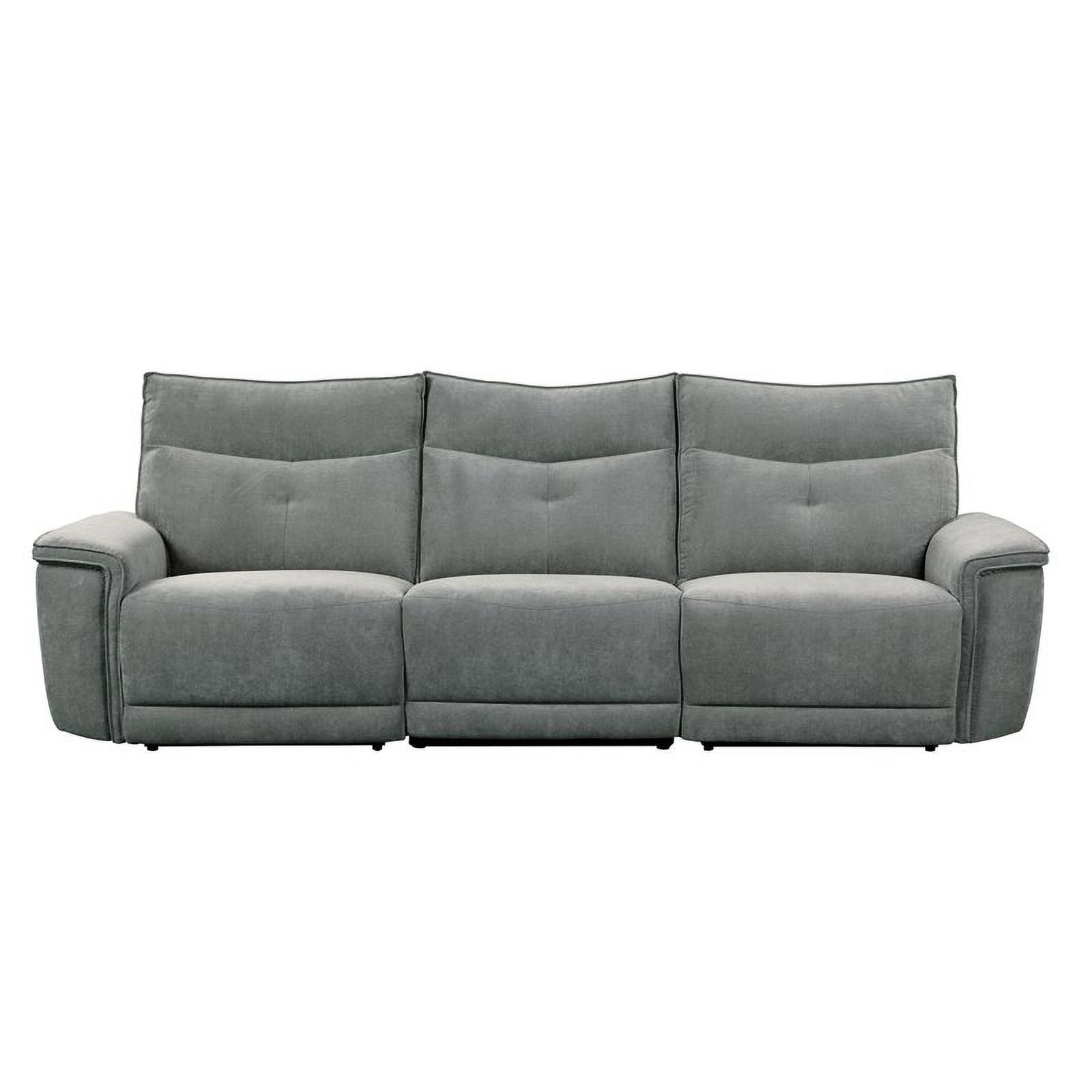 3-Piece Wood & Fabric Sofa in Dark Gray K7809