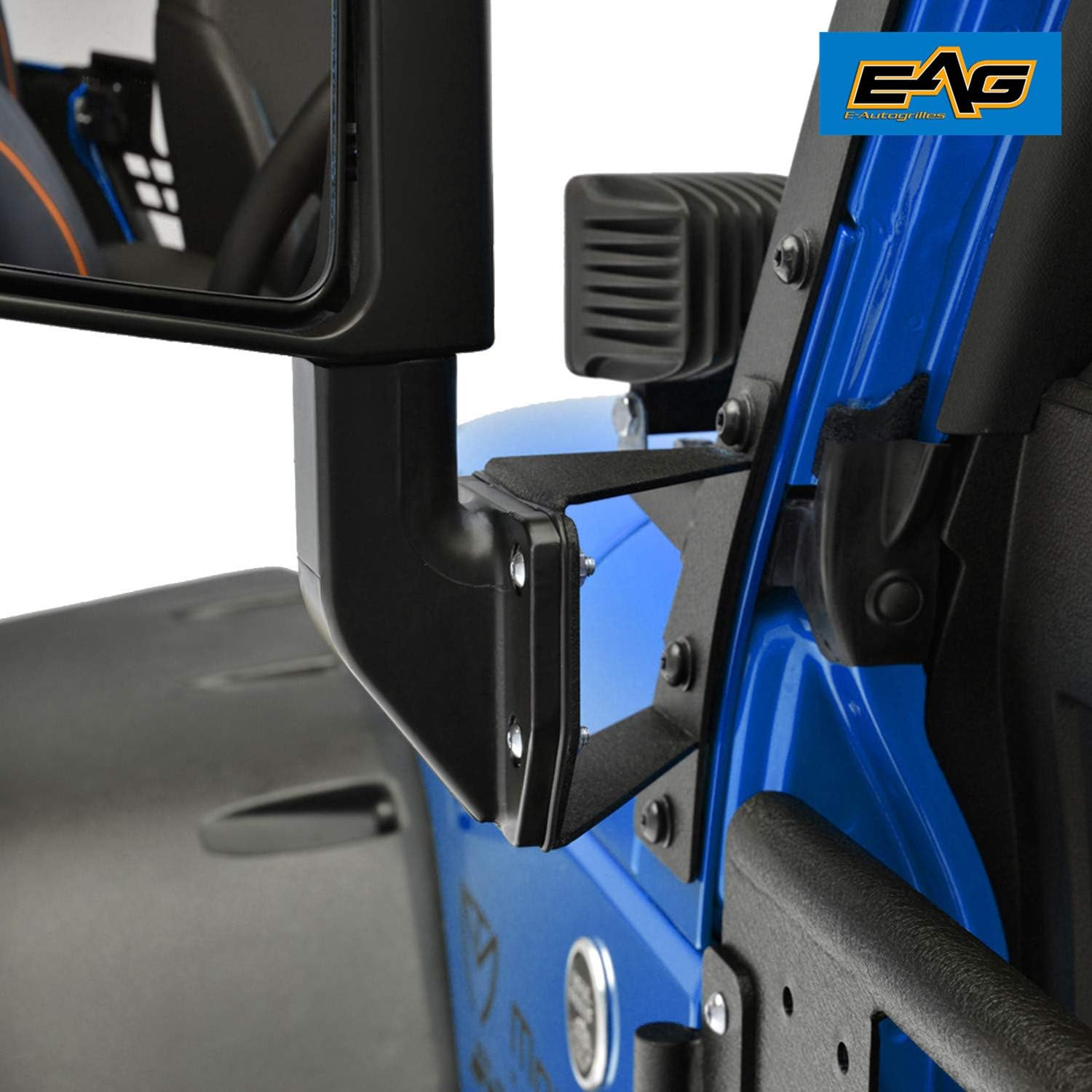 Side View Mirrors with A Pillar Post Relocation Brackets Pair Kit H7019
