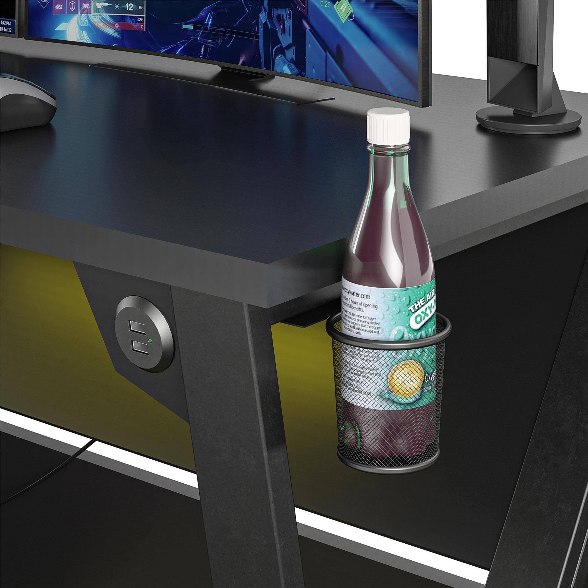 Adjustable Gaming Desk Black Z44824