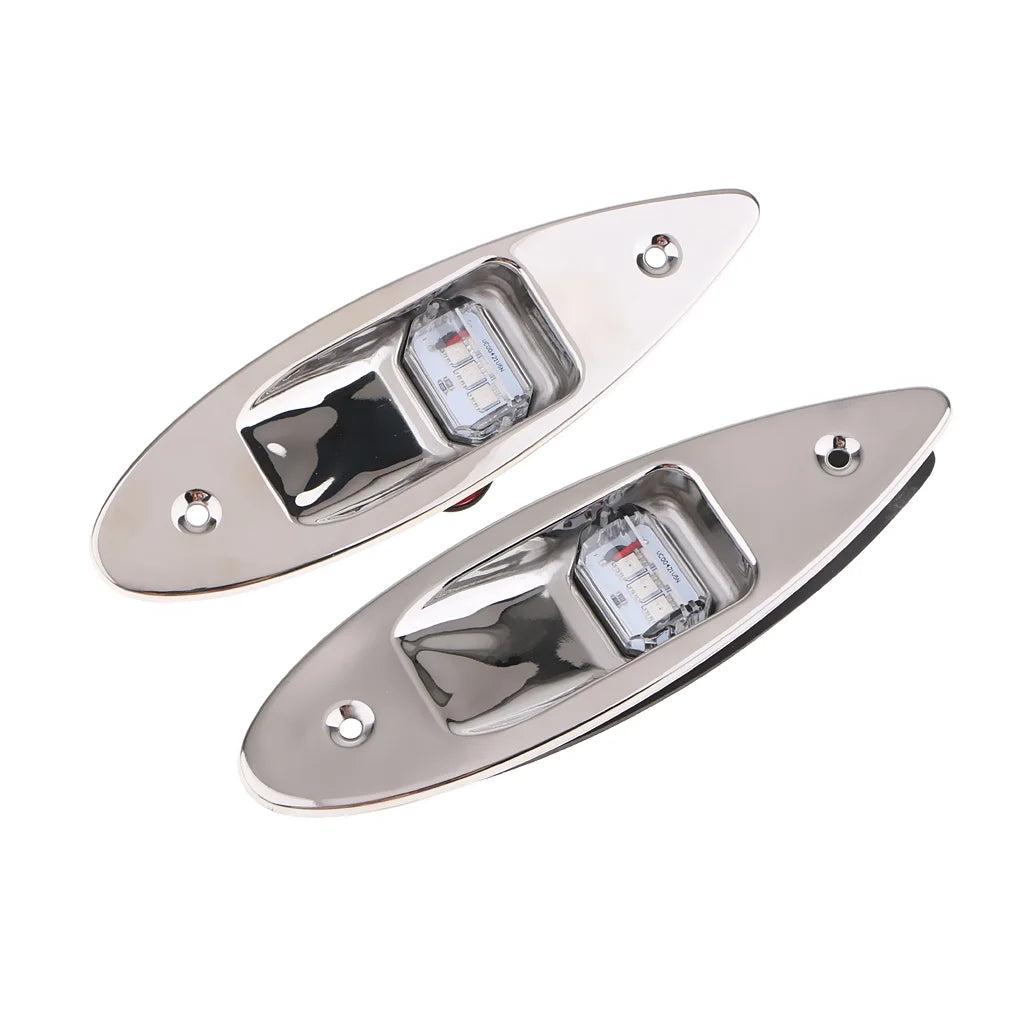 Pair of Marine Boat LED Side Tear Drop Lights Vertical Mount Z91114