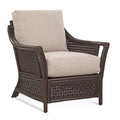 32x22 Wide Armchair Frost White/Blue and Gray and Beige Stripe L92029