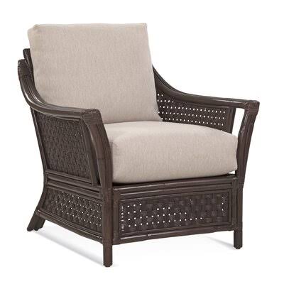 32x22 Wide Armchair Frost White/Blue and Gray and Beige Stripe L92029