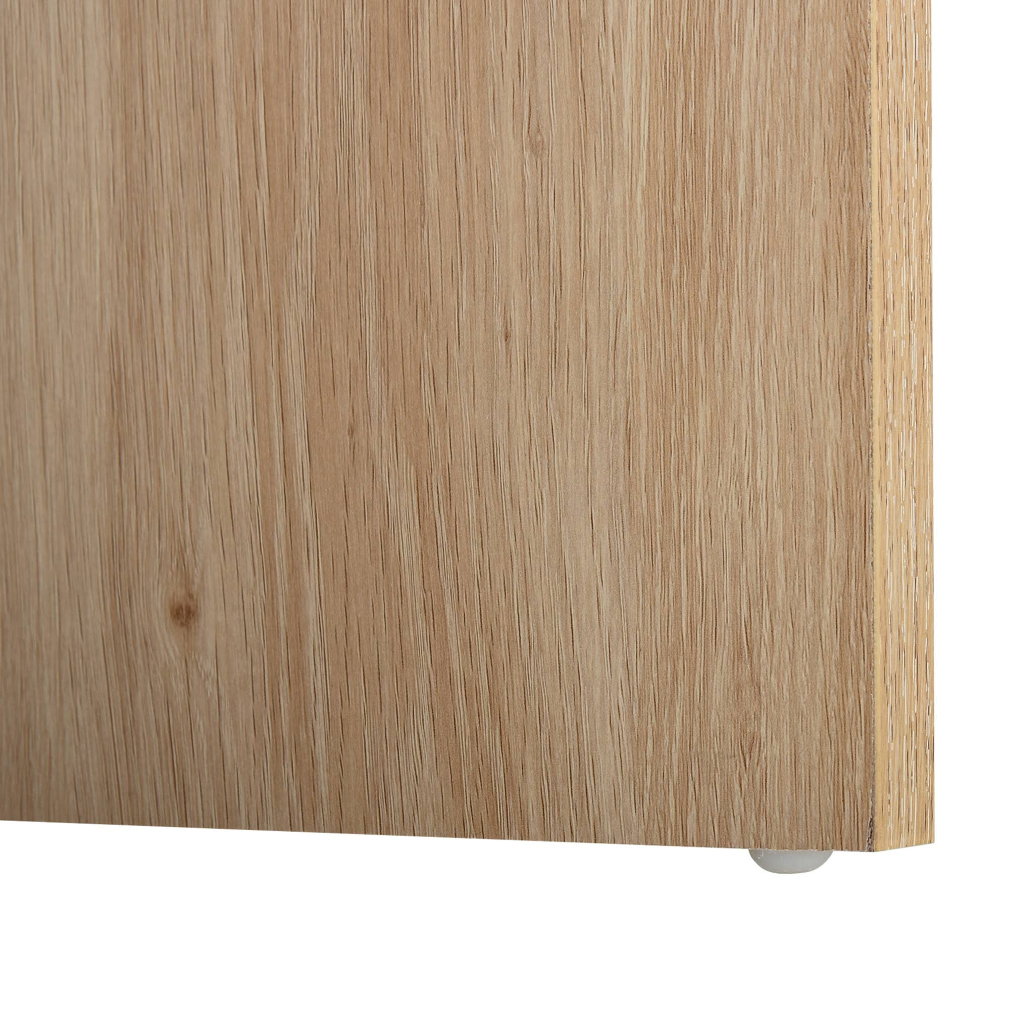 Oak Wooden Computer Desk with Storage Shelf W9150