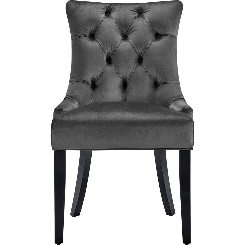 White Tufted Performance Velvet Dining Side Chairs Set of 2 T528