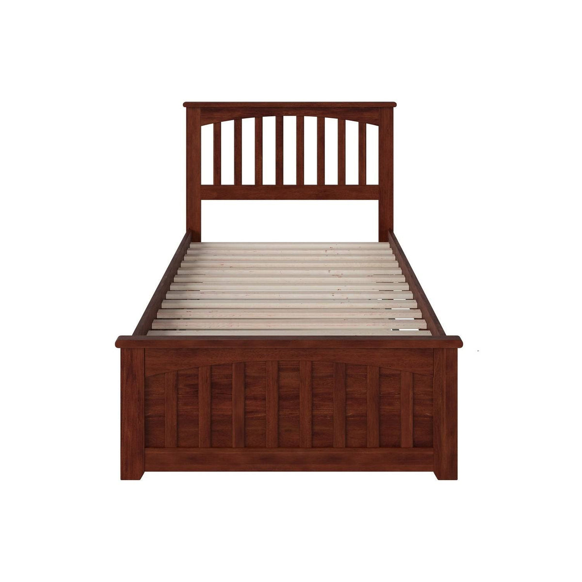 Walnut Twin Extra Long Bed with Trundle Y49579