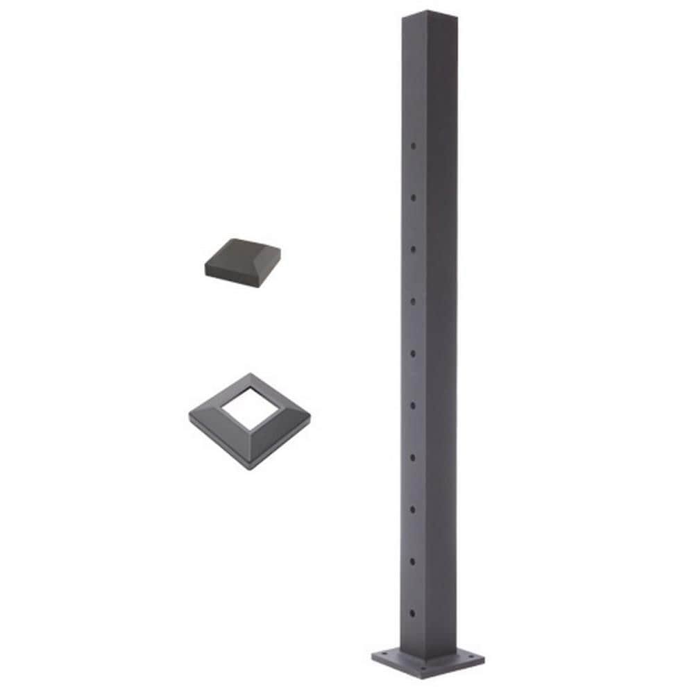 Textured Black Cable Stair Middle Post Q538538