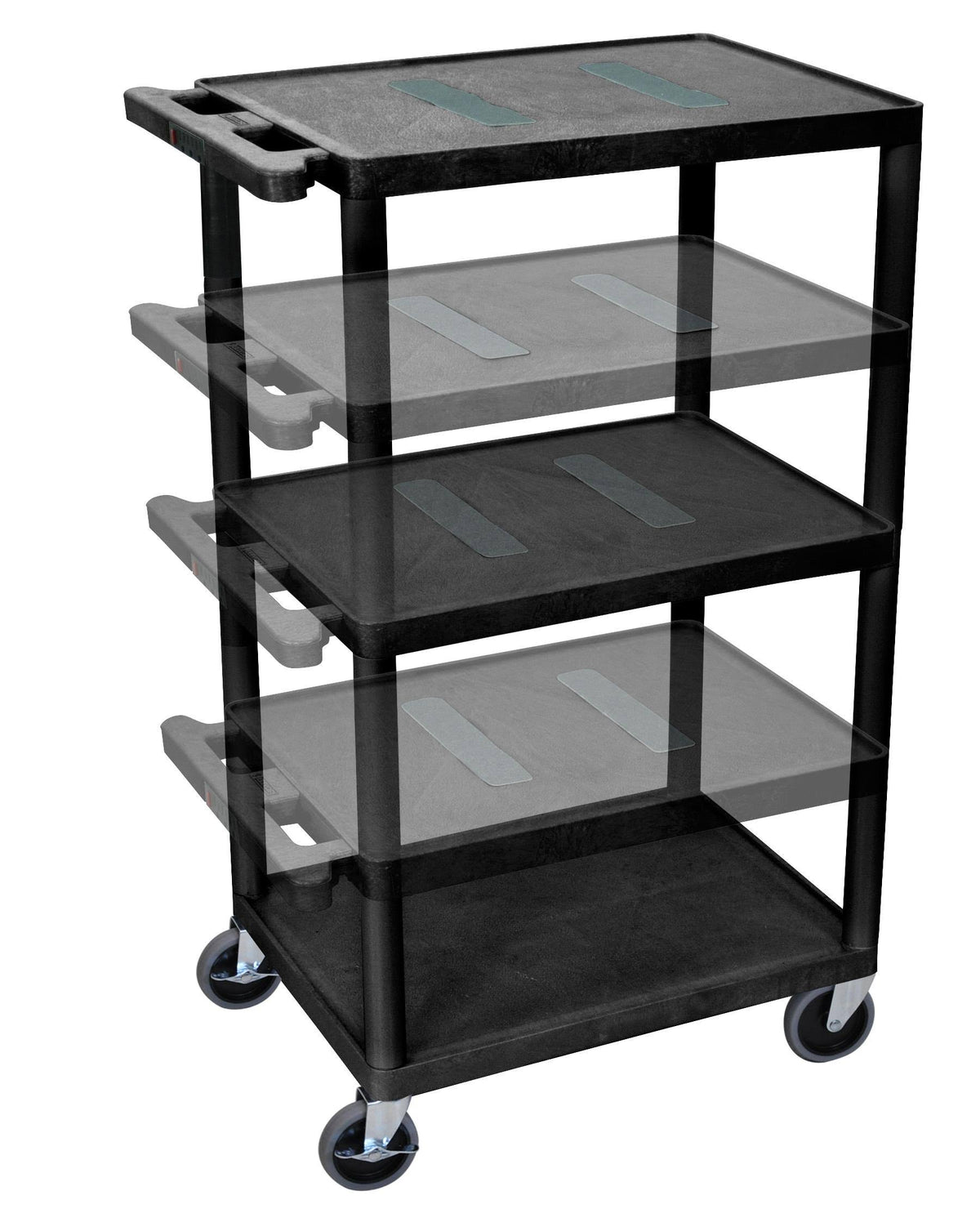 Black 3 Shelf AV Cart Y852985