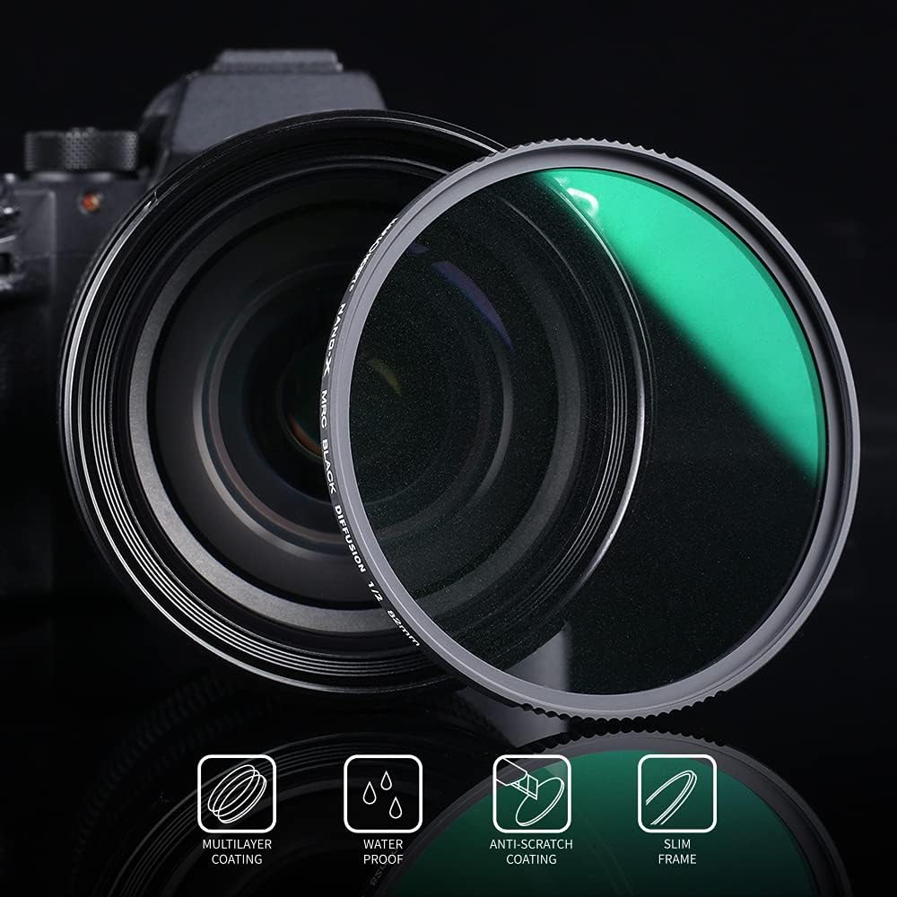 77mm Black Diffusion 1/2 Filter with 28 Multi-Layer Coatings D20354