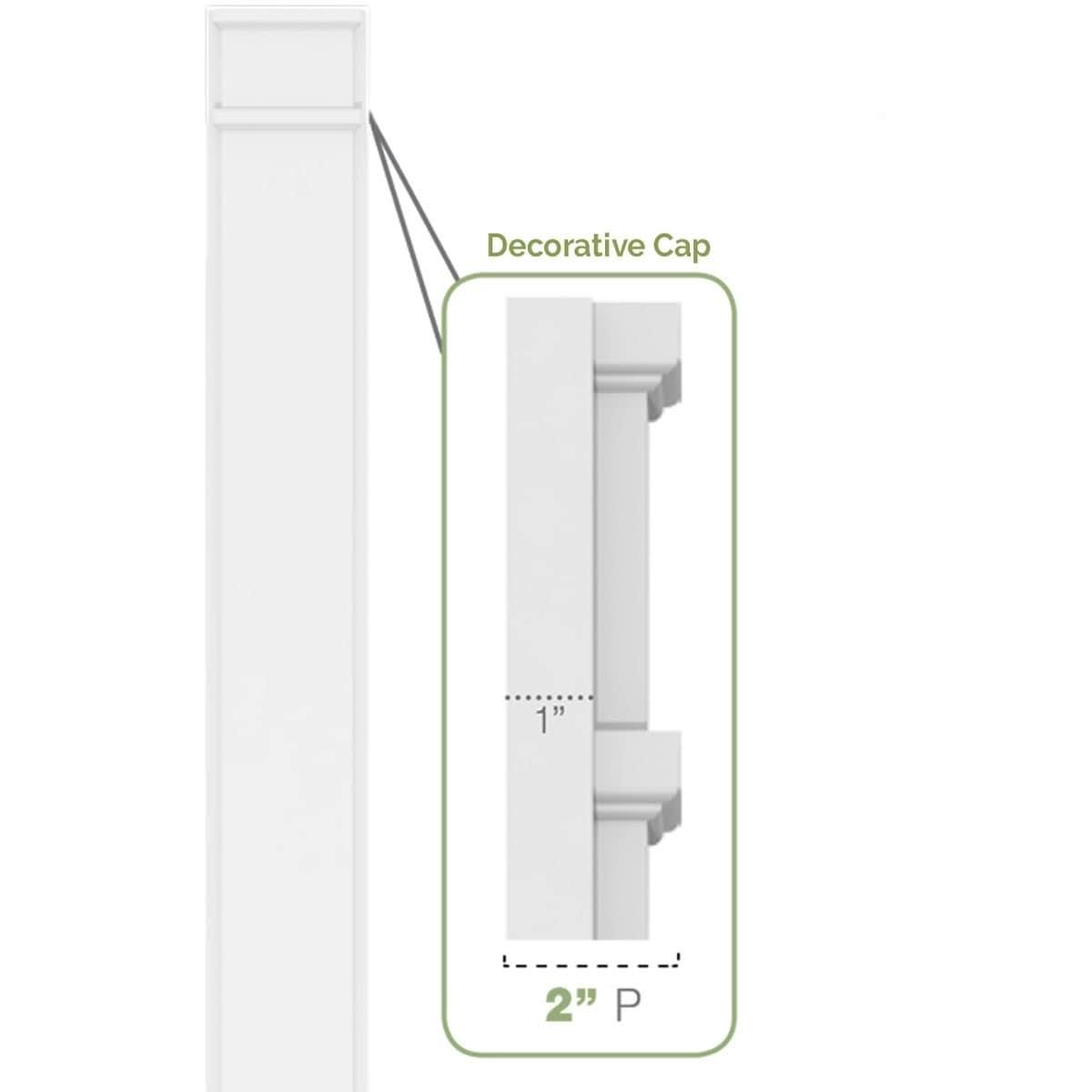 Plain PVC Pilaster with Capital and Base (Pair) R16729