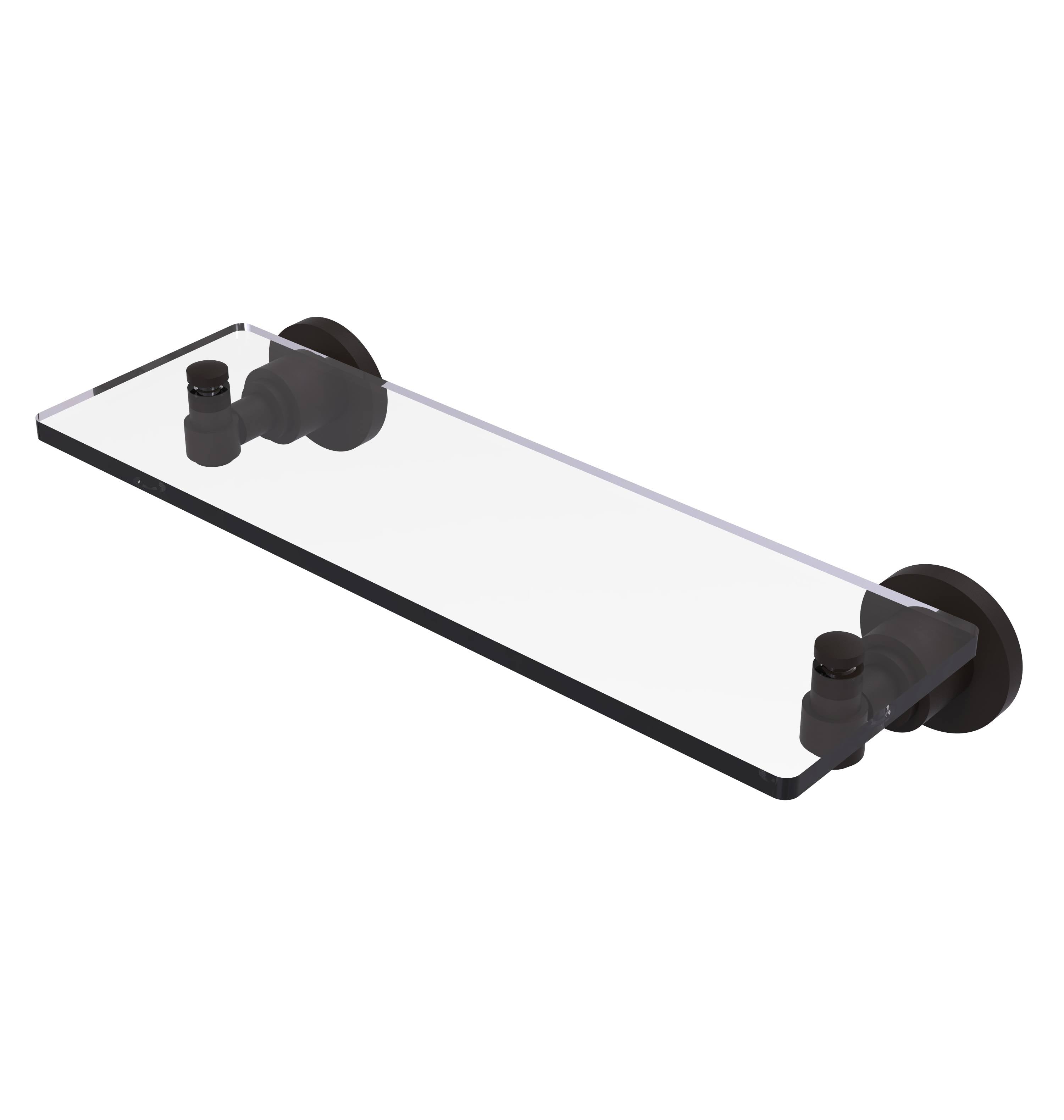 16x22 Glass Vanity Shelf with Beveled Edges Oil Rubbed Bronze V535