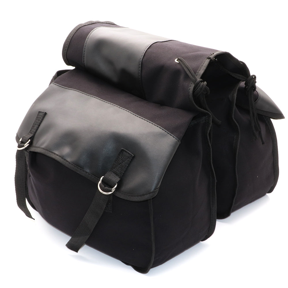 Canvas Waterproof Motorcycle Saddle Bag Panniers I4605