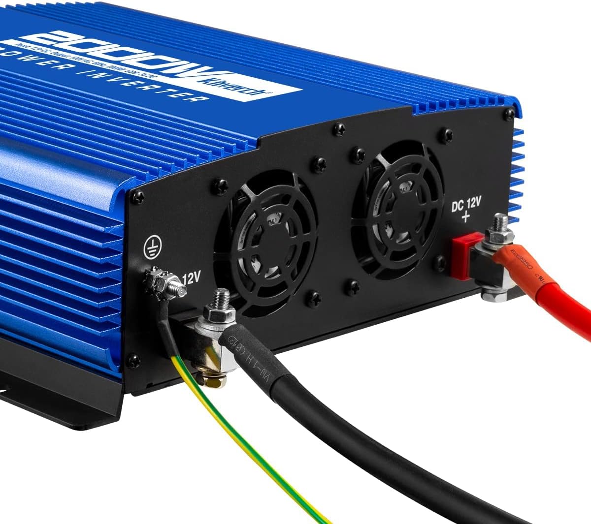 2000W Continuous 4000W Peak Power Inverter 3 AC Outlets 12V to 110V Car Converter with USB Port K590909