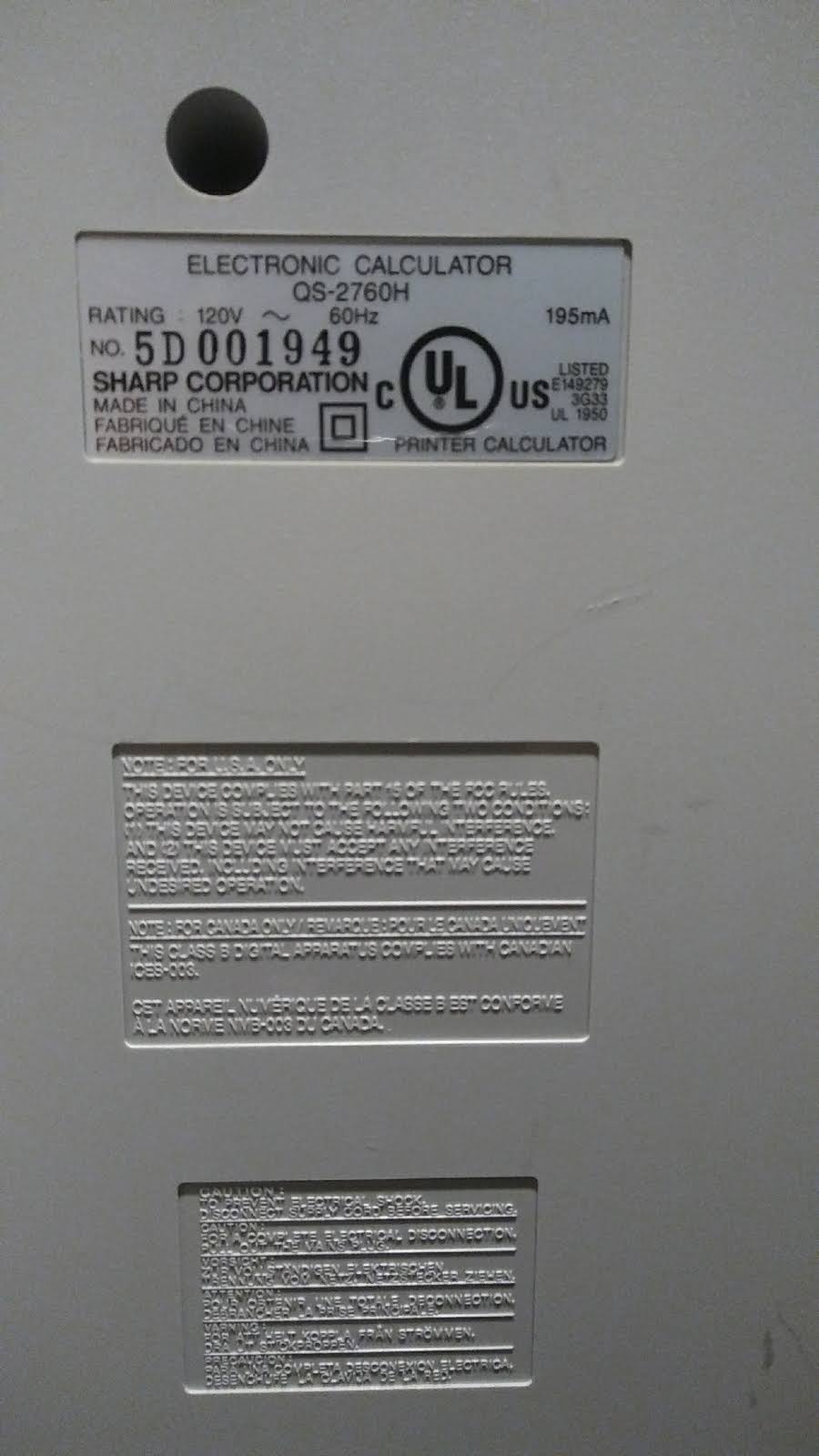 Printing Calculator R3582
