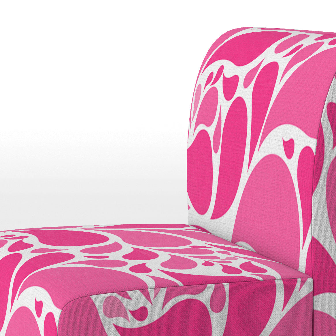 Pink Floral Paisley Upholstered Accent Chair J959