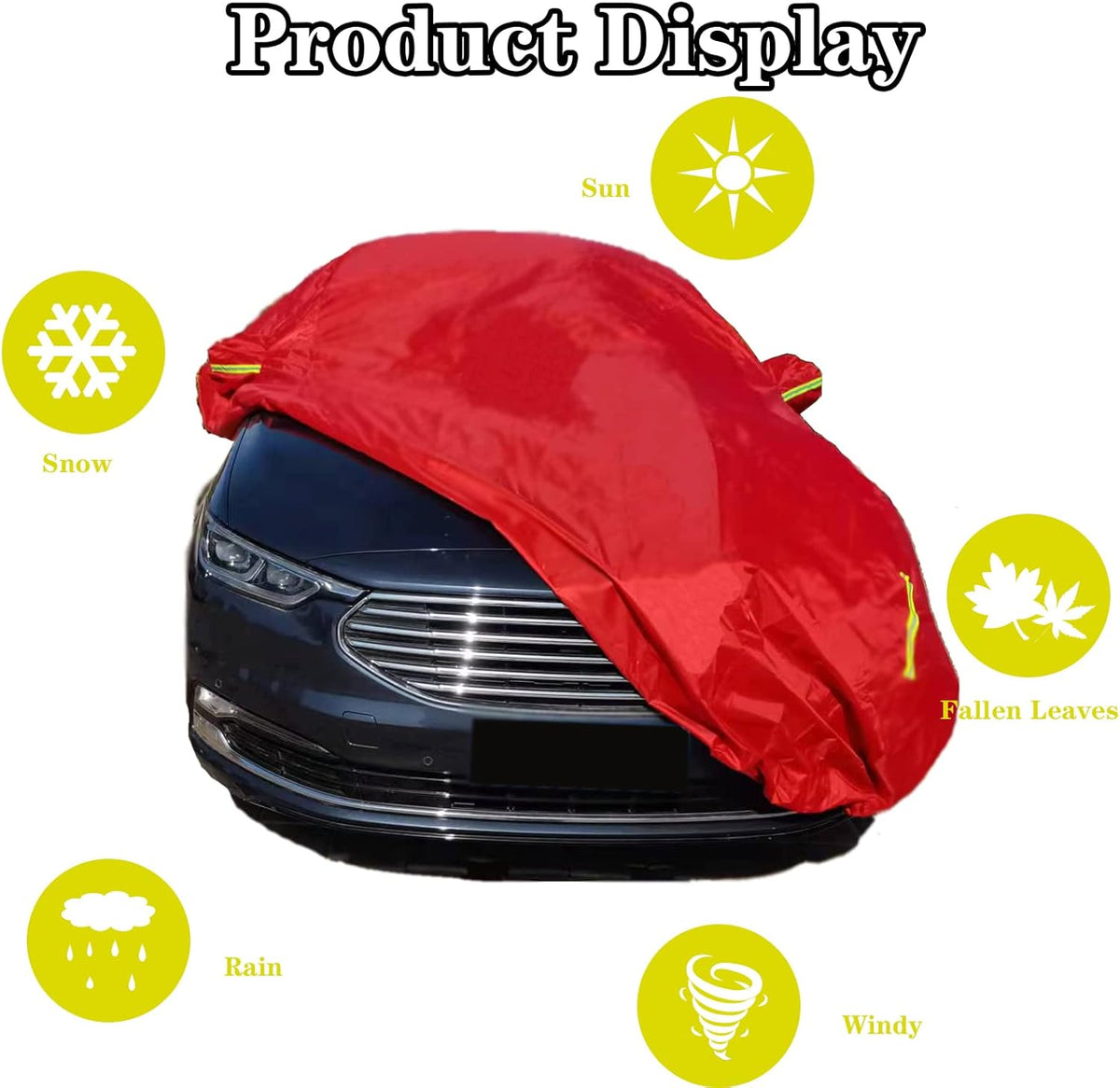 Red Oxford Full Car Cover for Sedan X303619