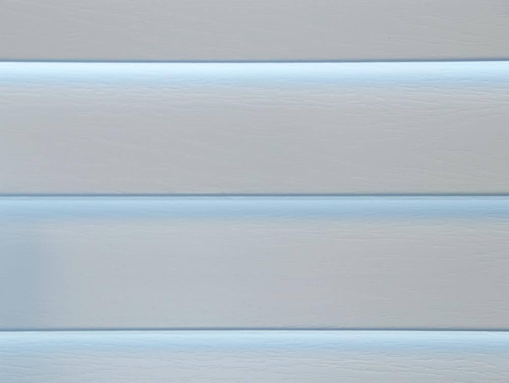Cordless White Faux Wood Room Darkening Horizontal Blinds N963116