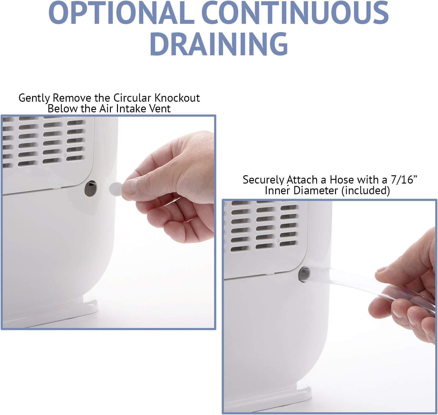13-Pint Desiccant Dehumidifier with Continuous Drain Hose, White S47771