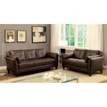 Brown Faux Leather 2-Piece Sofa Set A803075