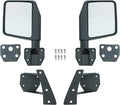 Side View Mirrors with A Pillar Post Relocation Brackets Pair Kit H7019