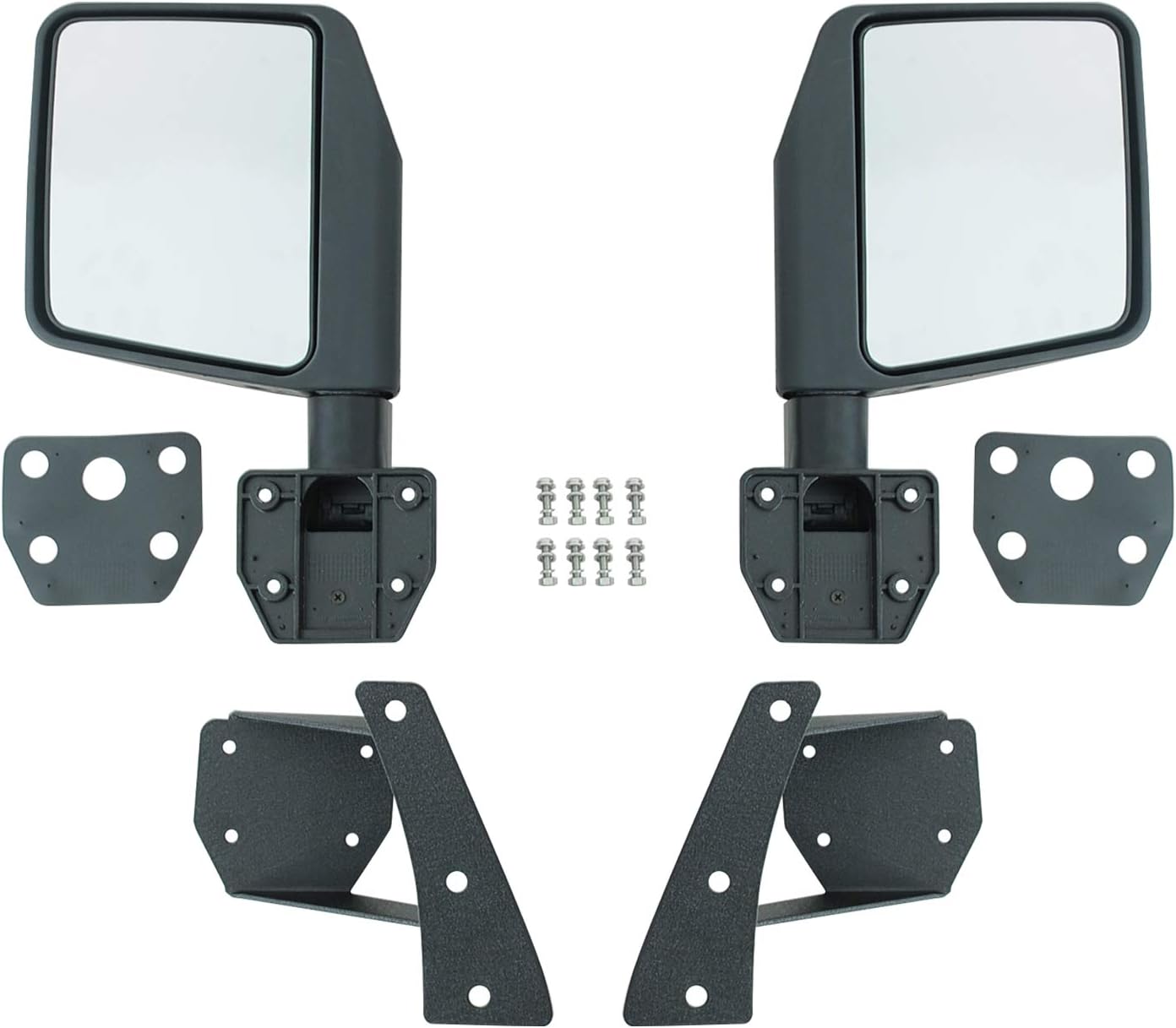 Side View Mirrors with A Pillar Post Relocation Brackets Pair Kit H7019