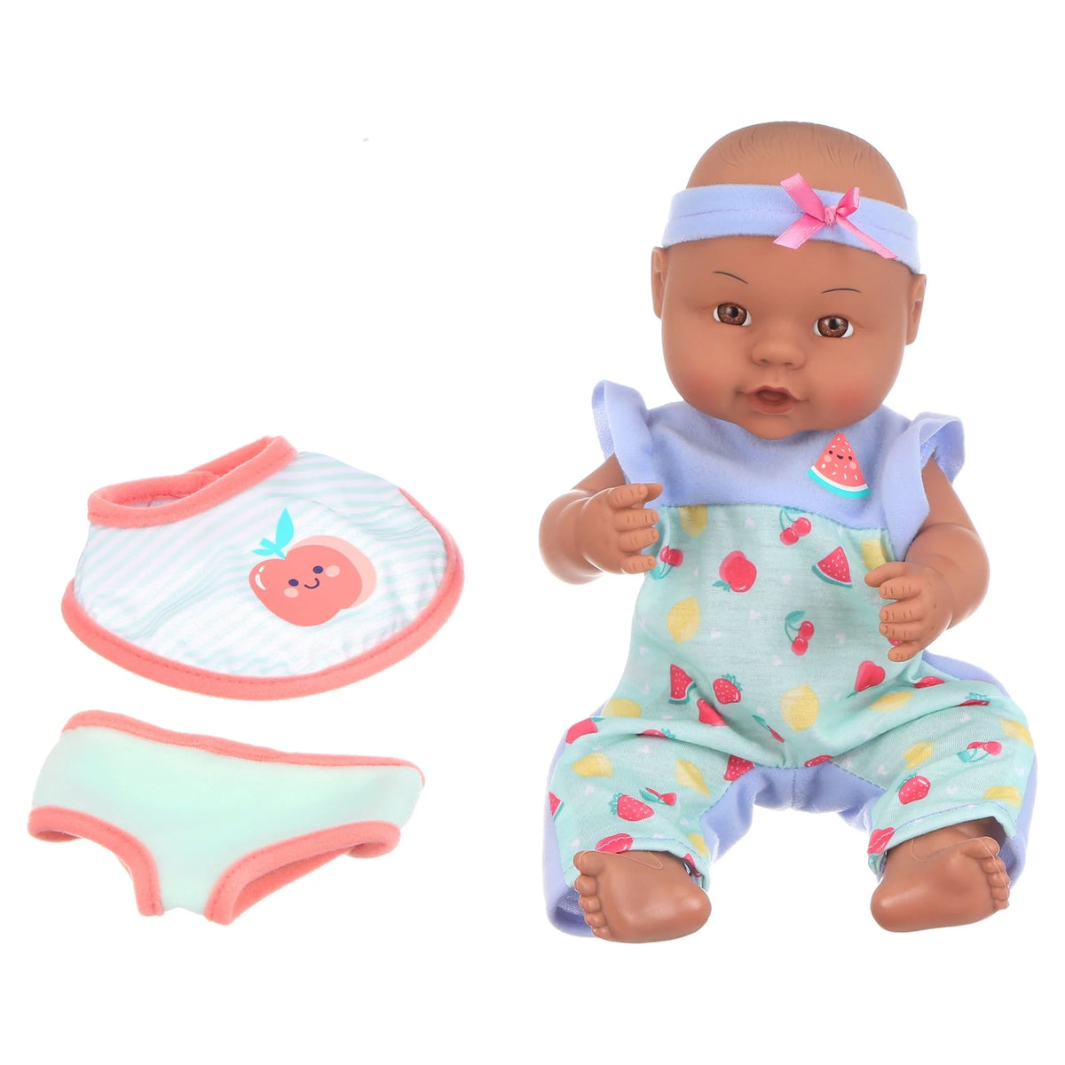12.5 inch 16 Pieces Play Set, Dark Skin Tone, Brown Eyes N36183