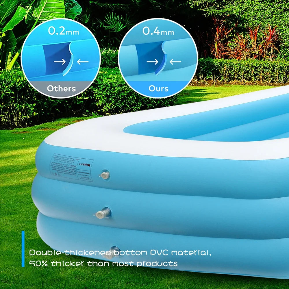 Inflatable Swimming Pool, 103" X 69" X 23" Above Ground F75268