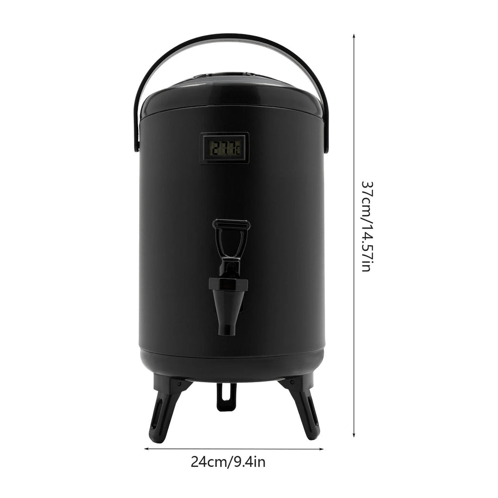 8L/2.11Gal Beverage Dispenser with Spigot & Thermometer U306