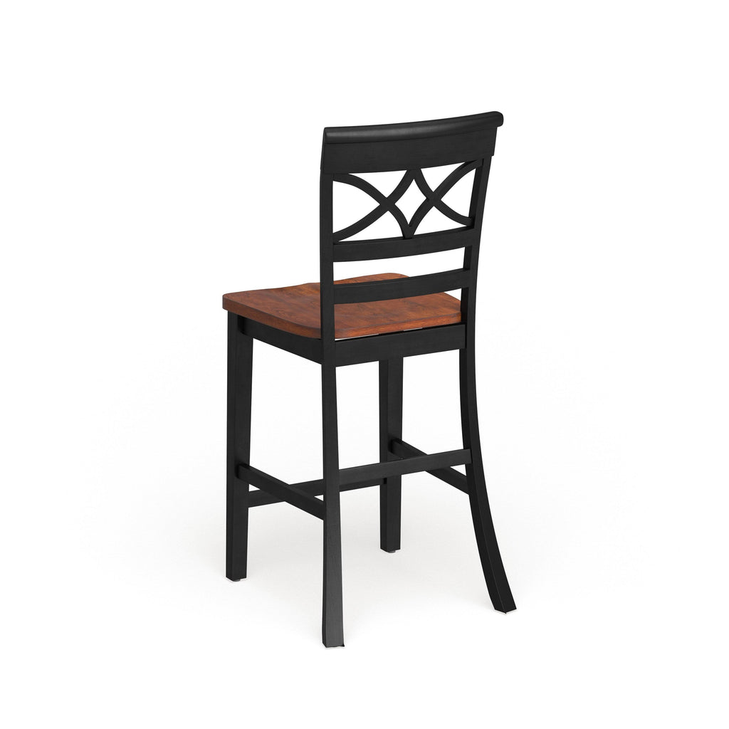 Black Duo-Tone Counter Chair Set of 2 O665